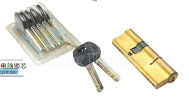 全铜单排普通塑柄钥匙电脑锁芯